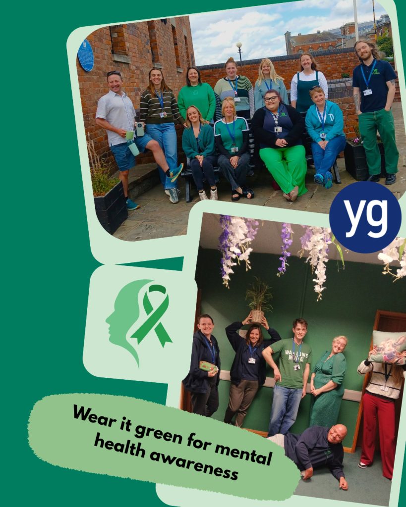 YG Staff wearing Green for Mental Health Awareness Week