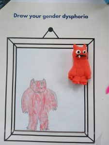 Exploring gender through drawing and making a version of your gender dysphoria